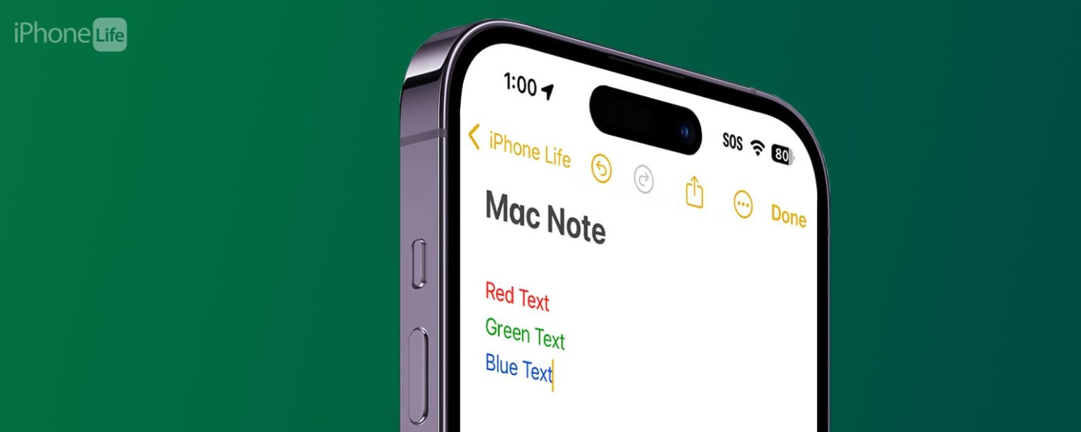 1722468982 Koennen Sie die Schriftfarbe in Notizen auf dem iPhone aendern