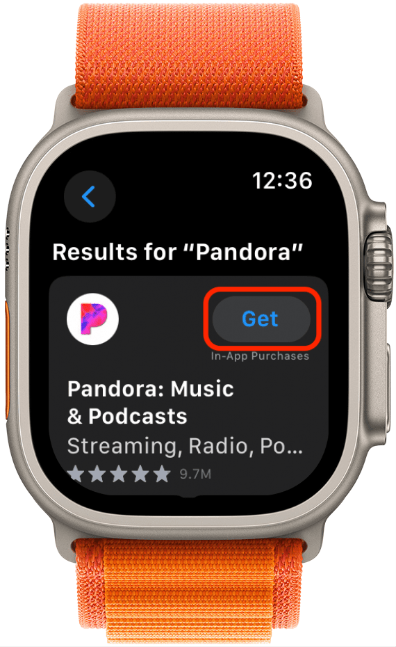 Tippen Sie auf „Get“, um die App herunterzuladen