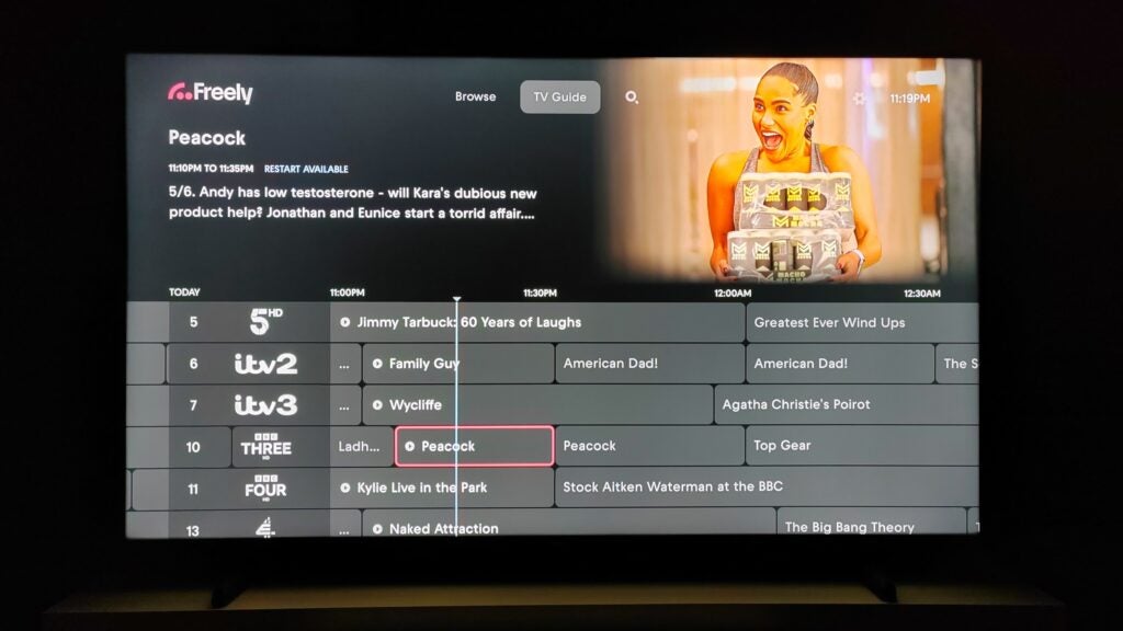 Bush 50UT24SB Freely TV-Guide mit Neustart