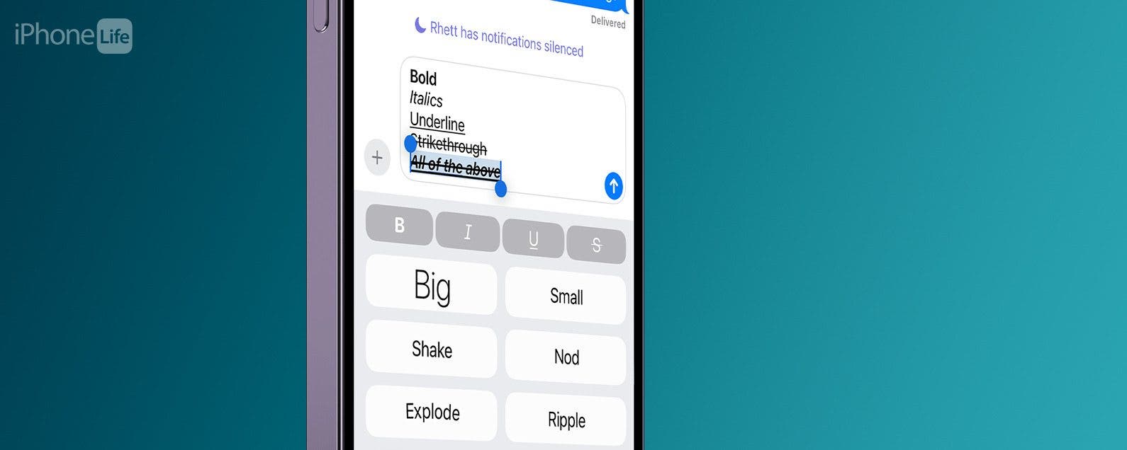 Neue Texteffekte fuer Nachrichten in iOS 18