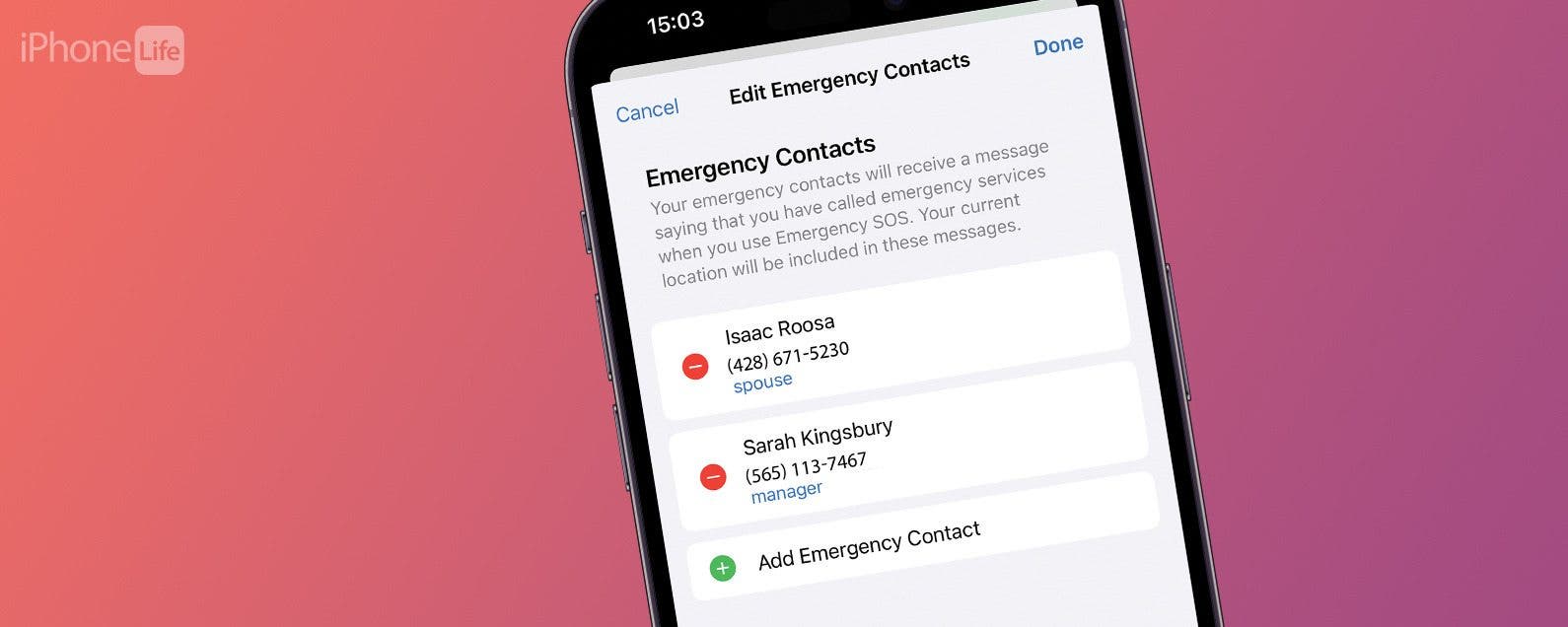 So fuegen Sie auf dem iPhone einen Notfallkontakt fuer Notruf