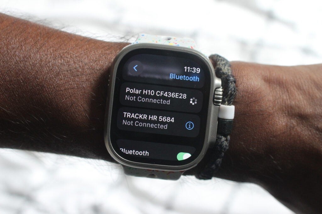 Polar H10 stellt Verbindung zur Apple Watch her