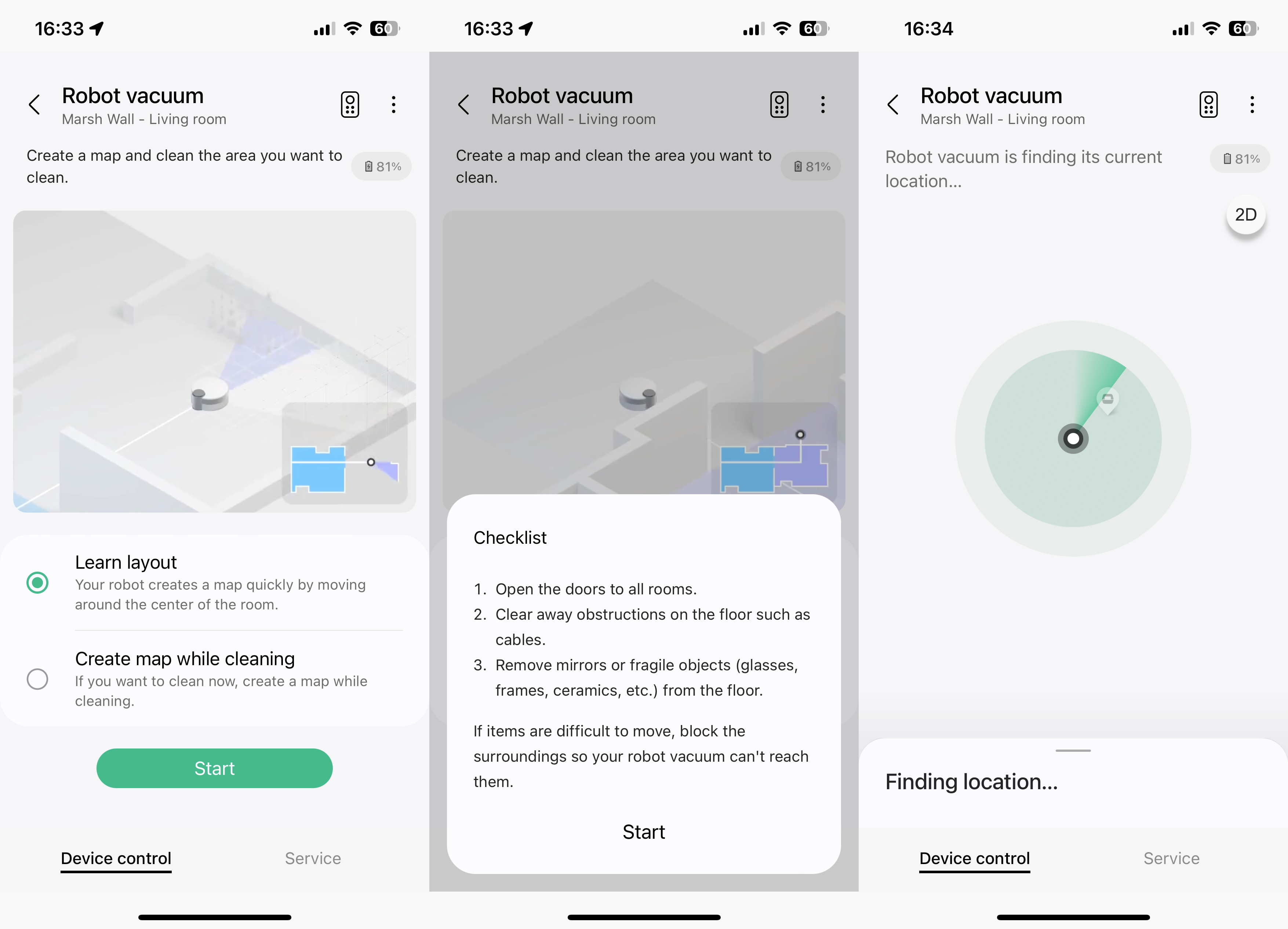 Samsung Bespoke Jet Bot Combo KI-App-Mapping