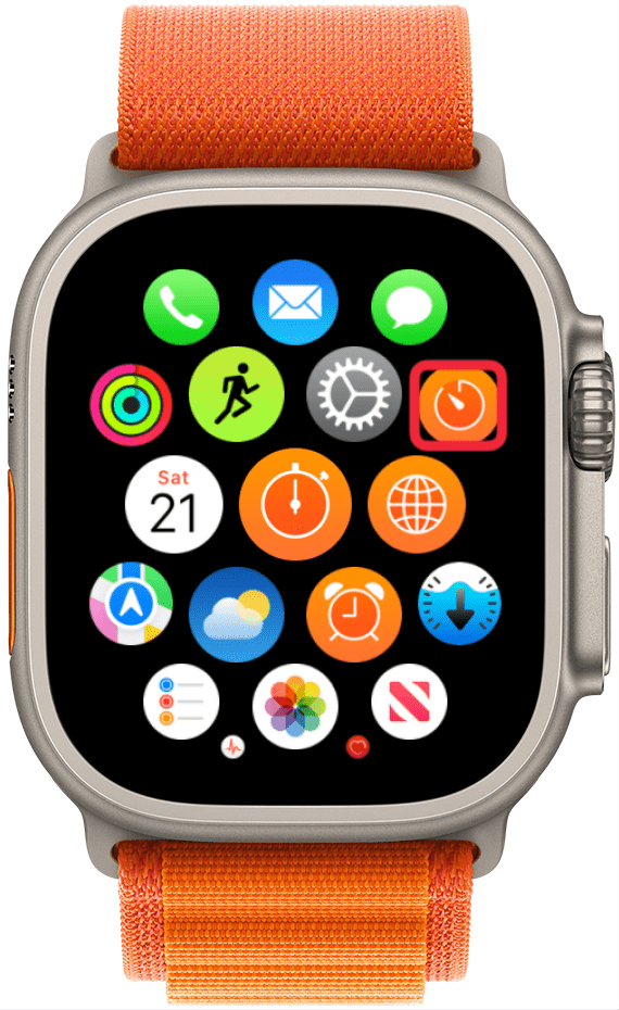 Öffnen Sie die Timer-App.