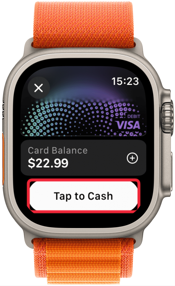 Scrollen Sie nach unten und wählen Sie Tap to Cash.