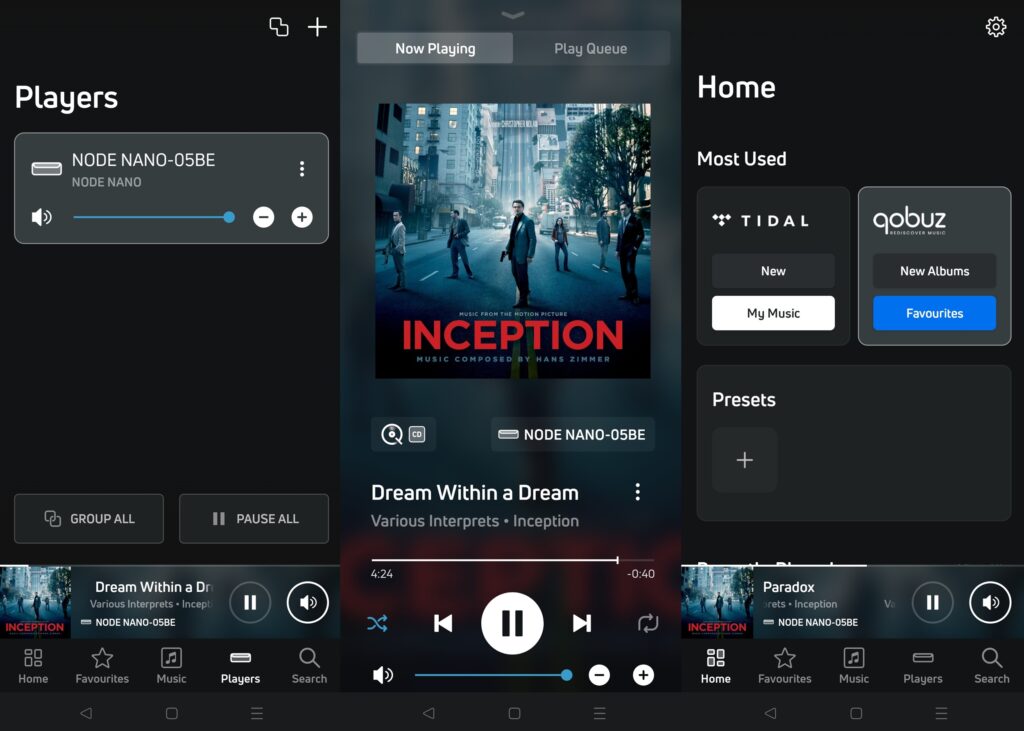 Bluesound Node Nano BluOS-App