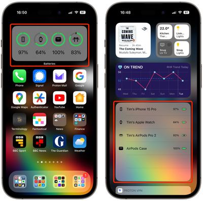 Batterie-Widgets