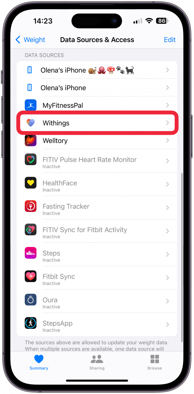 Wenn Sie Ihr Gewicht (oder andere biometrische Informationen) nicht manuell aktualisieren möchten, können Sie sich eine intelligente Waage zulegen und Ihre Gesundheits-App automatisch aktualisieren lassen.