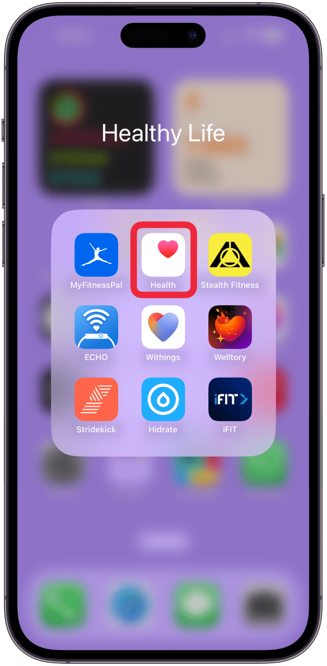 Öffnen Sie die Health-App auf Ihrem iPhone.