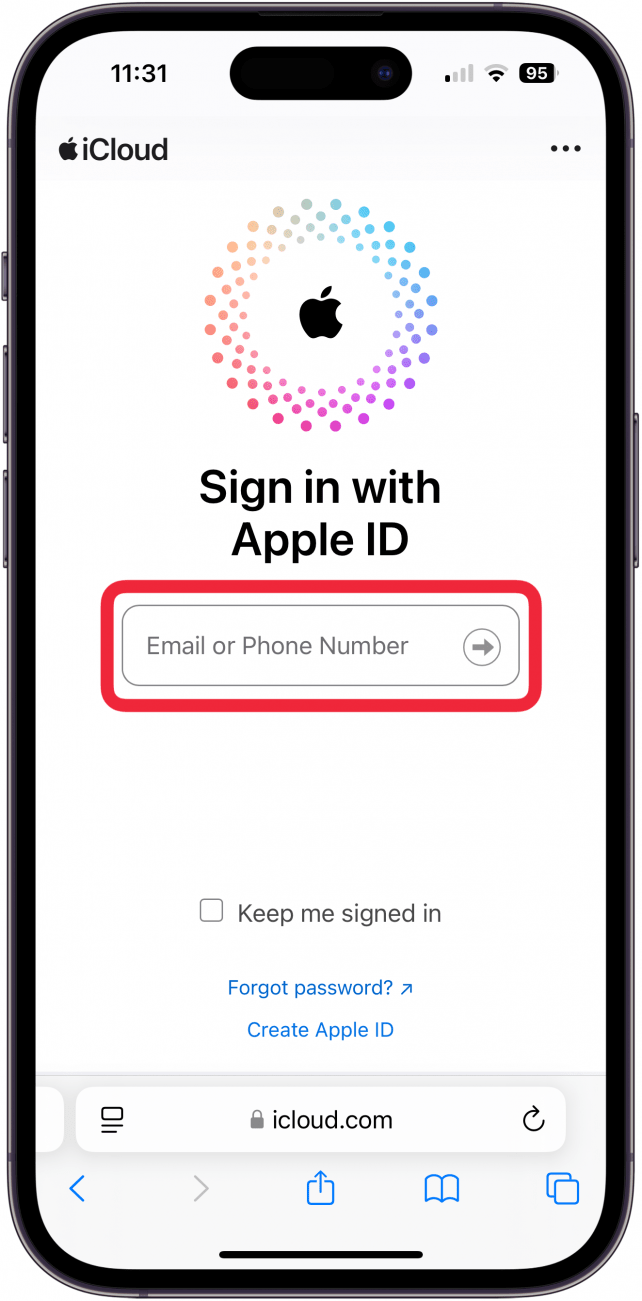 Bitten Sie Ihren Freund, sich mit seiner Apple-ID anzumelden.