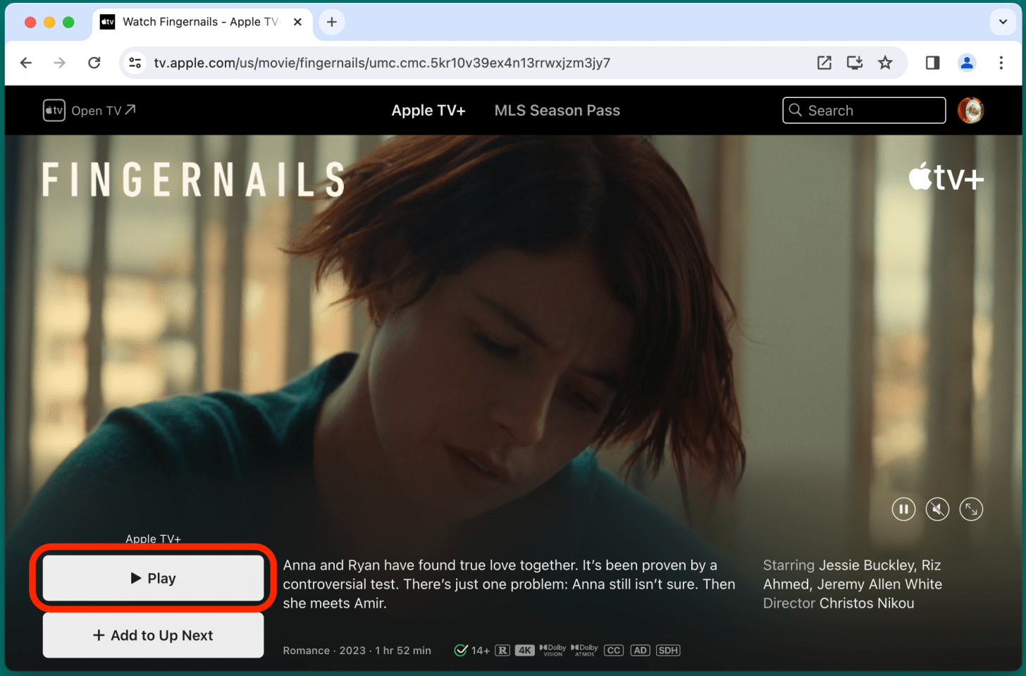 Tippen Sie auf „Auf Chromecast abspielen“.