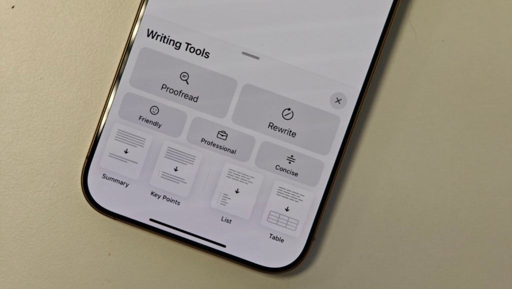 Schreibwerkzeuge auf dem iPhone