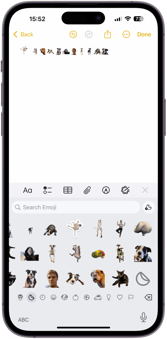 Teilen Sie Aufkleber über Apps