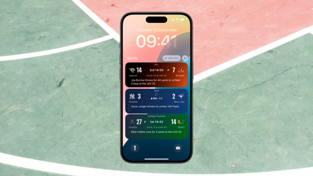1730373874 So verfolgen Sie Sportergebnisse auf dem Sperrbildschirm des iPhones