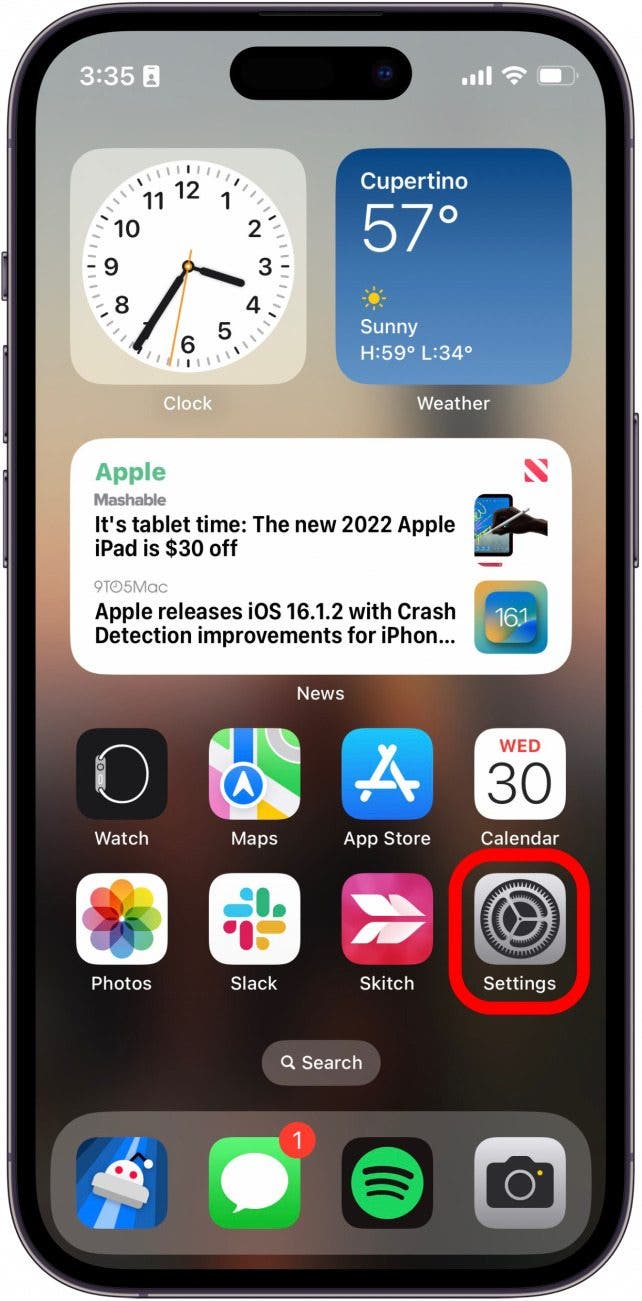 Öffnen Sie die Einstellungen-App.