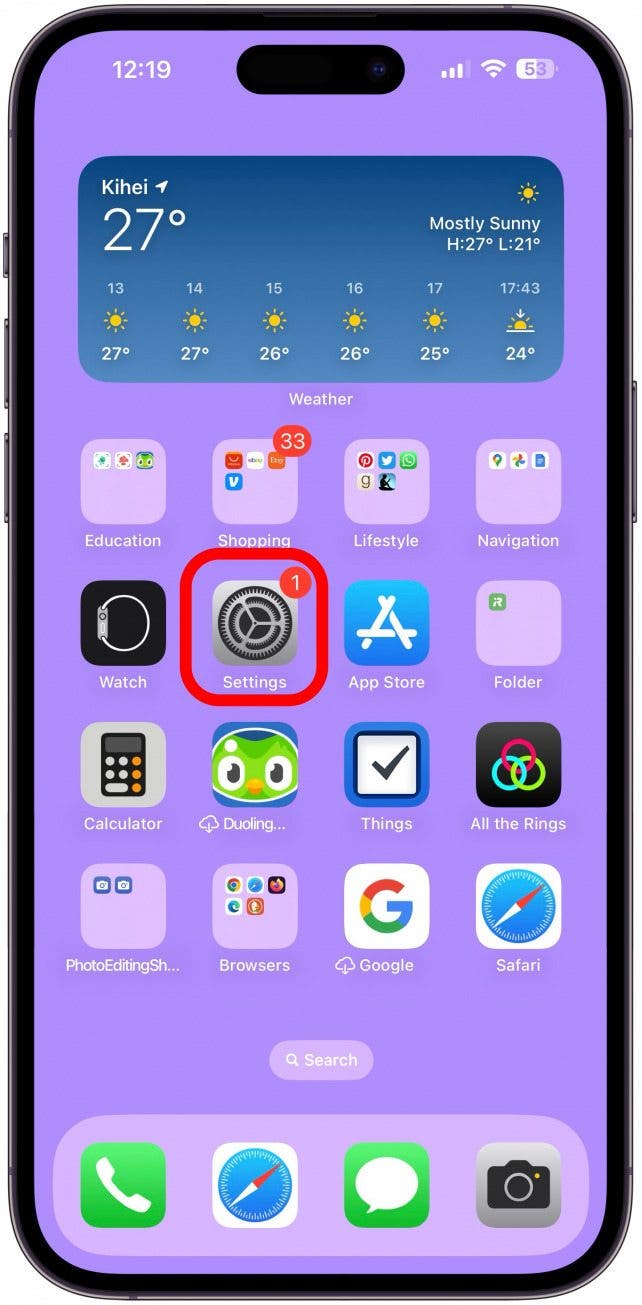 Öffnen Sie die Einstellungen auf Ihrem iPhone.