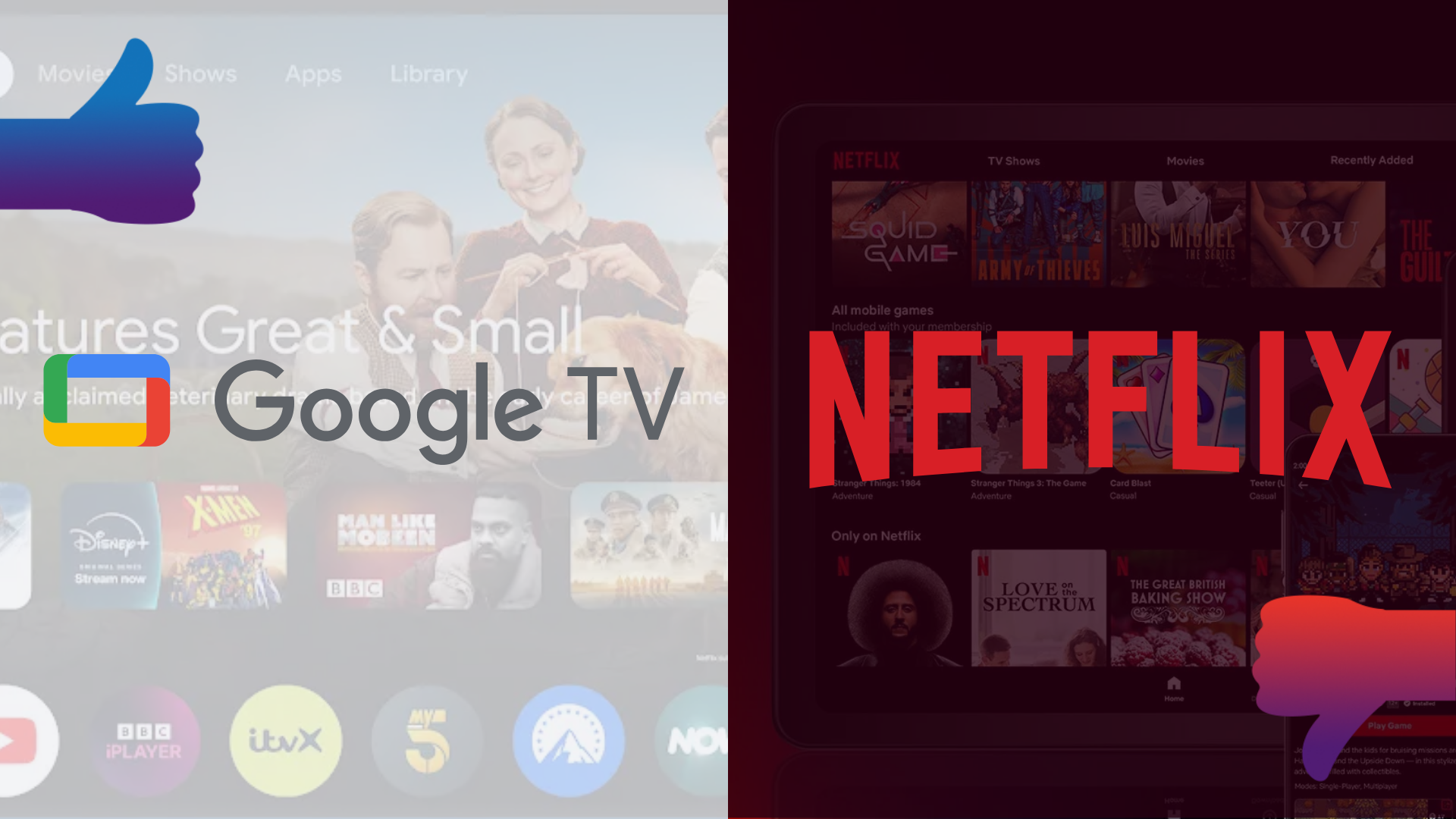 Gewinner und Verlierer Google TV Streamer erhalten britische Kanaele waehrend Netflix Spiele