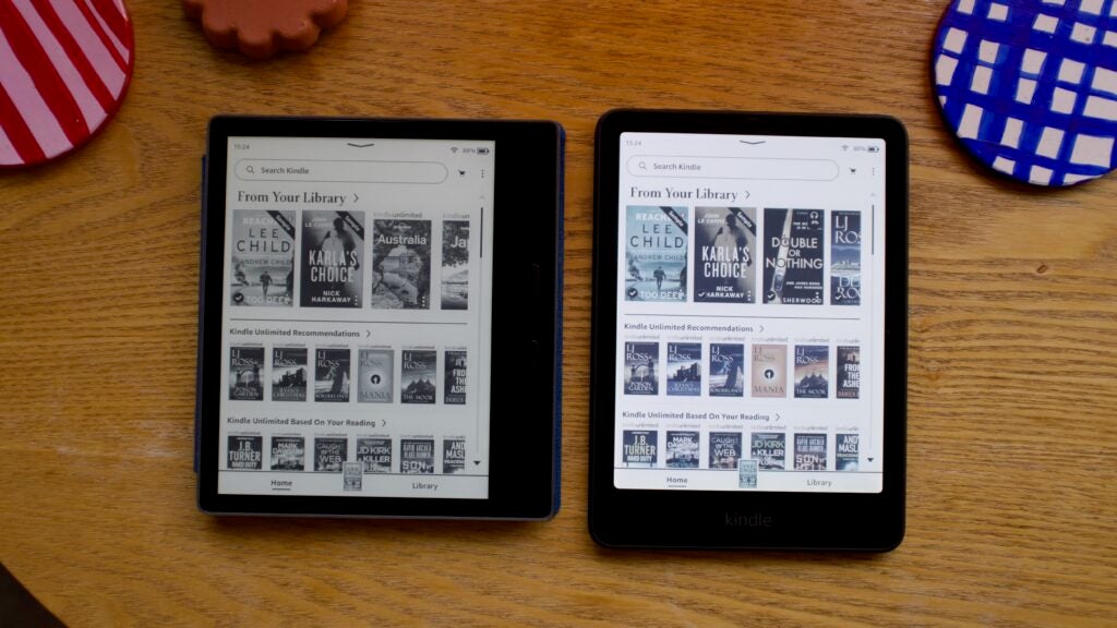 Kindle Colorsoft-Bibliothek vs. Kindle Oasis