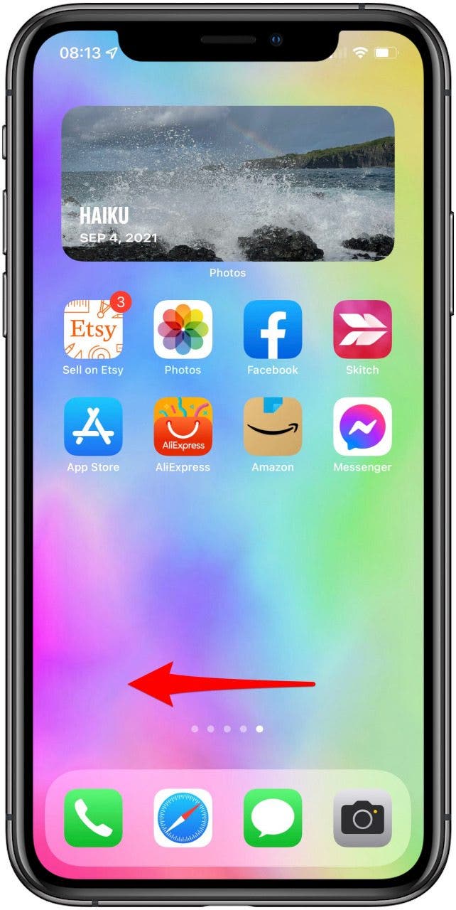 Finden Sie Ihre App-Bibliothek, indem Sie nach links wischen, um versteckte Apps auf dem iPhone zu finden
