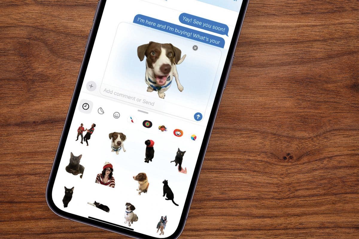 So erstellen Sie einen Aufkleber auf dem iPhone und wo