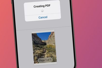 So speichern Sie ein Foto kostenlos als PDF auf Ihrem