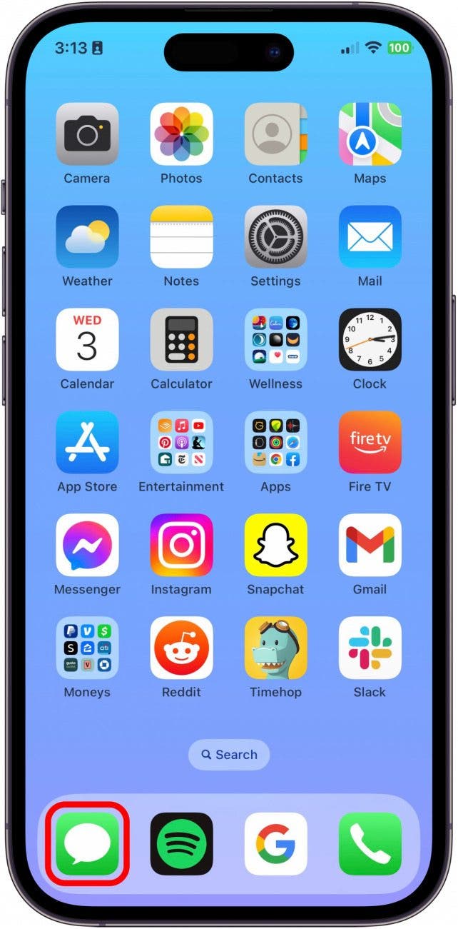Öffnen Sie die Nachrichten-App.