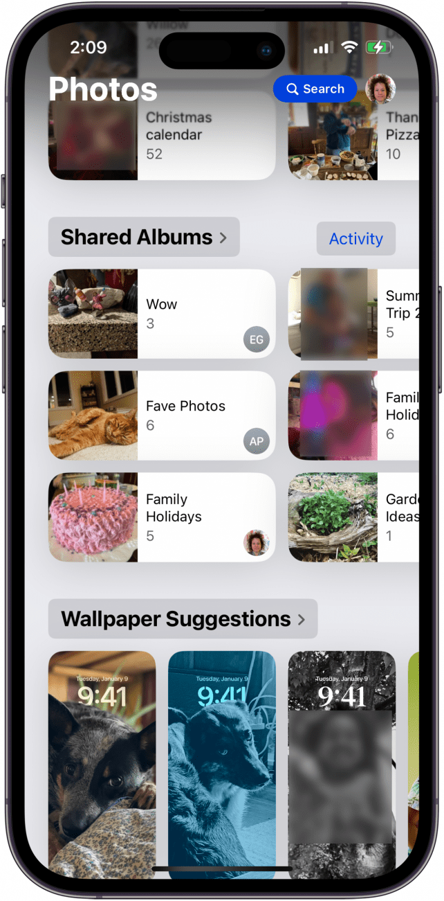 So finden Sie freigegebene Alben in der Foto-App