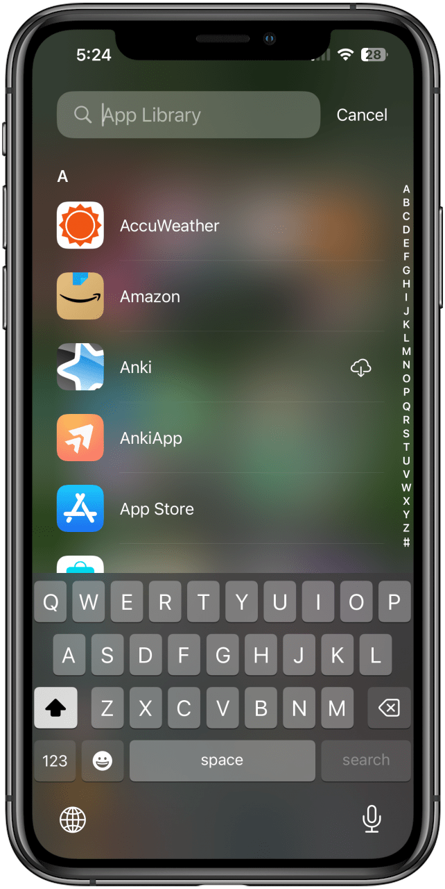 So bringen Sie Apps auf dem iPhone in alphabetischer Reihenfolge an