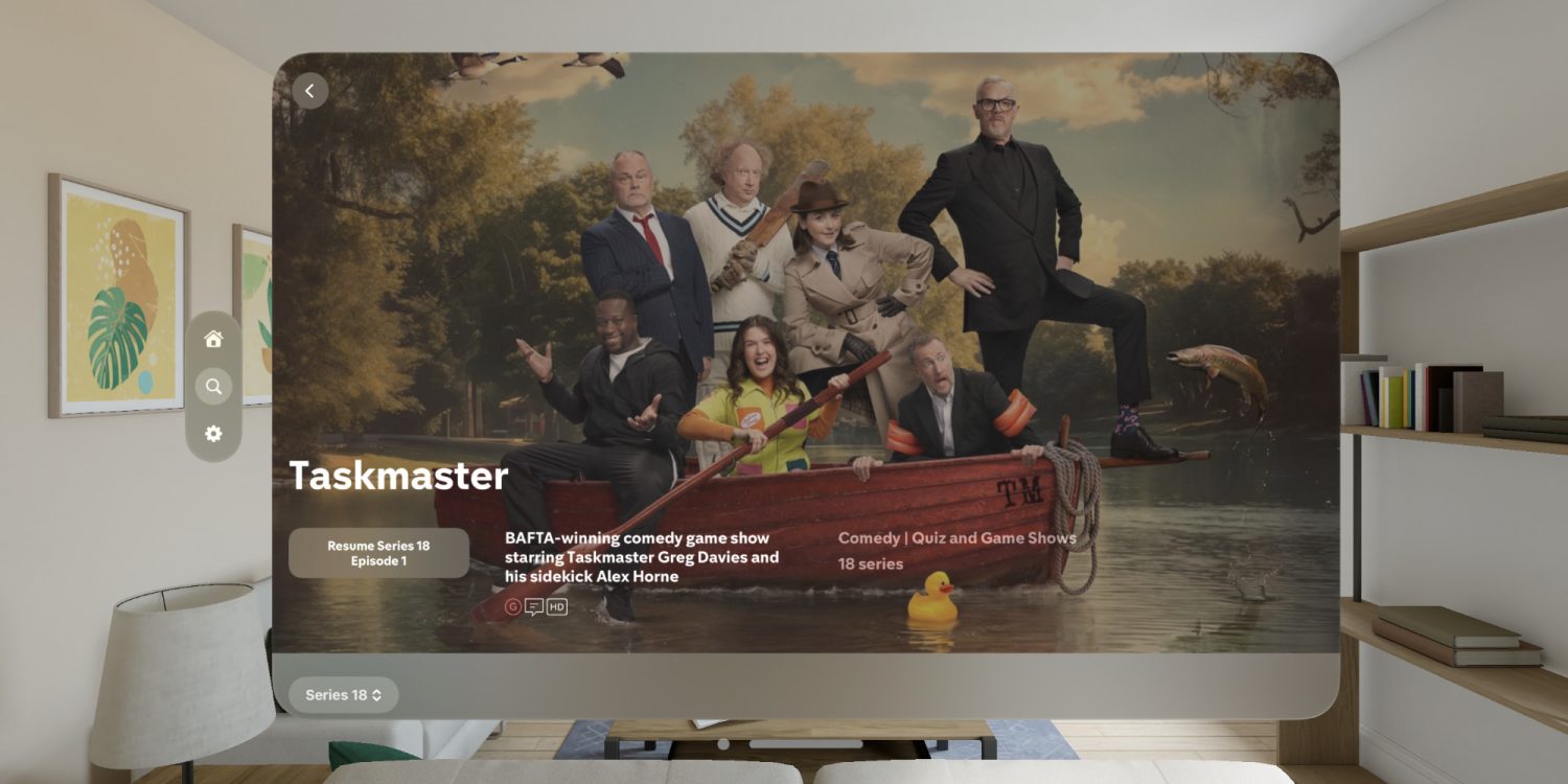 Die Channel 4 App fuer Apple Vision Pro fuehrt Sie in