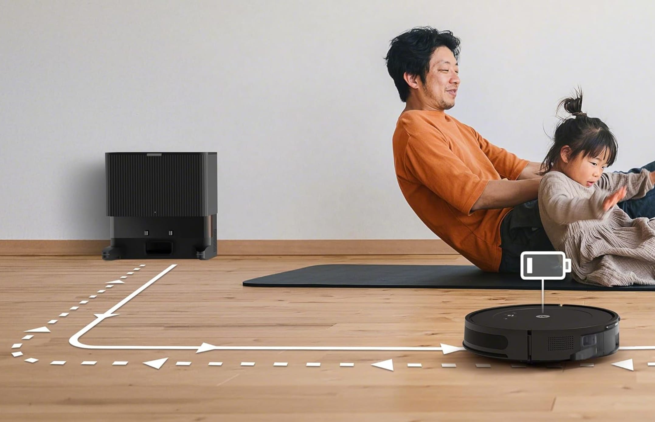 Der selbstentleerende Roomba Vacuum 2 Essential bleibt auf den Tiefststaenden