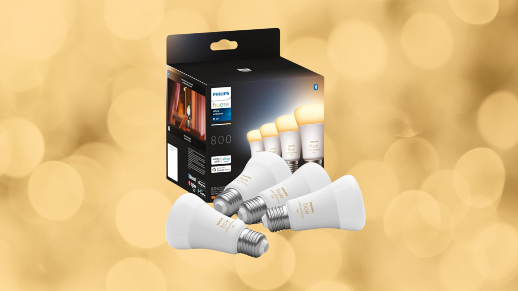 Philips Hue White Ambiance Intelligente Glühbirne, 4er-Pack