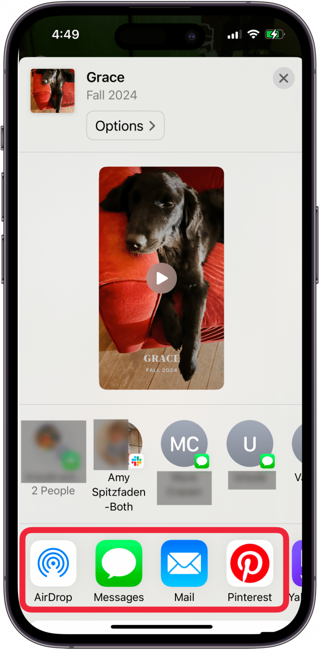 So senden Sie eine Diashow per SMS oder E-Mail