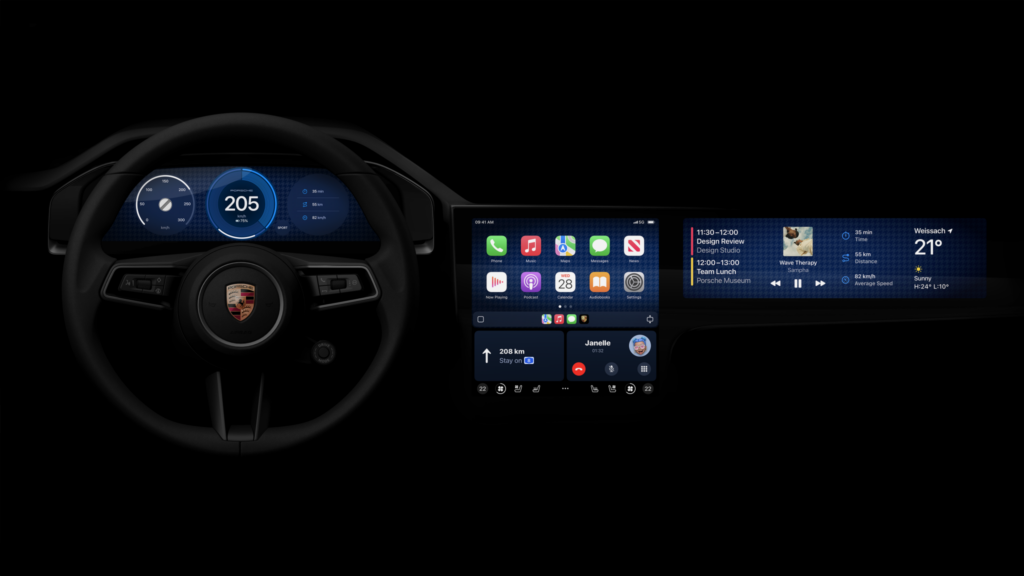 Apple CarPlay auf einem Porsche