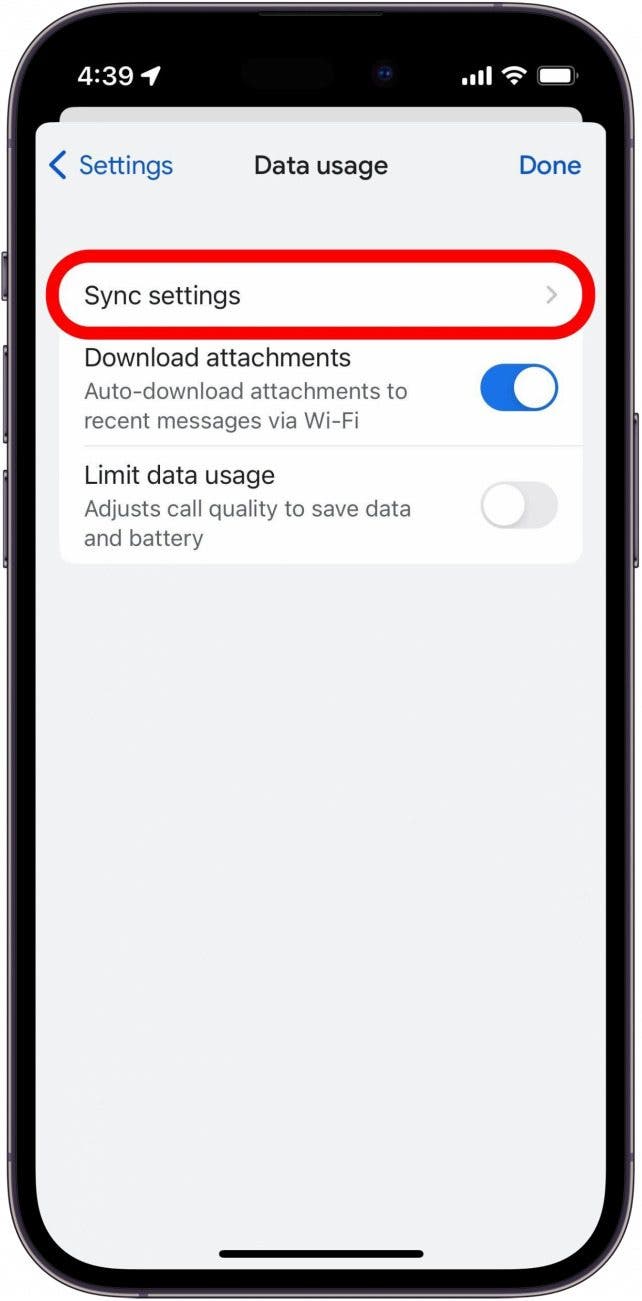 Einstellungen für Google Mail -Datennutzung
