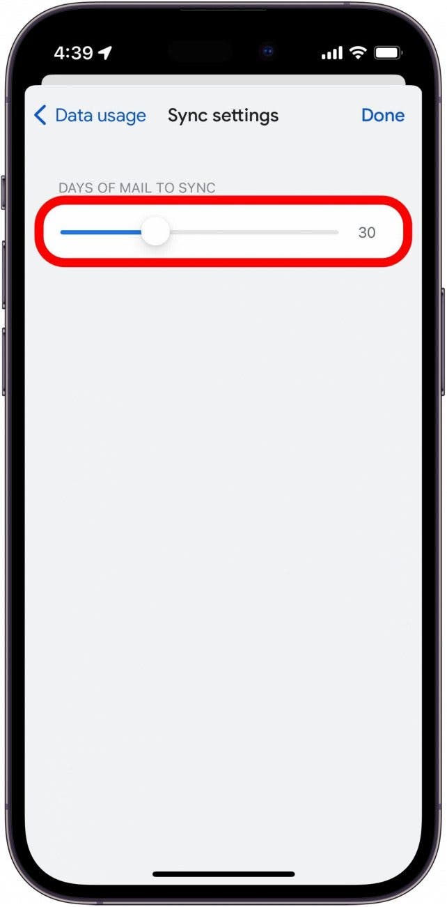 iPhone Google Mail -Synchronisierungseinstellungen