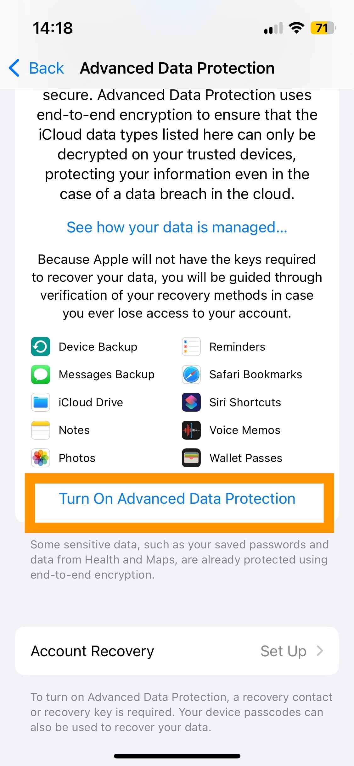1739209702 171 So aktivieren Sie die End to End Verschluesselung fuer iCloud Backups