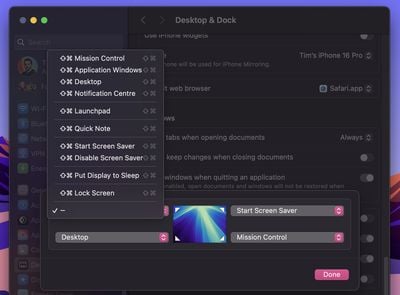 Heiße Ecken macos 1