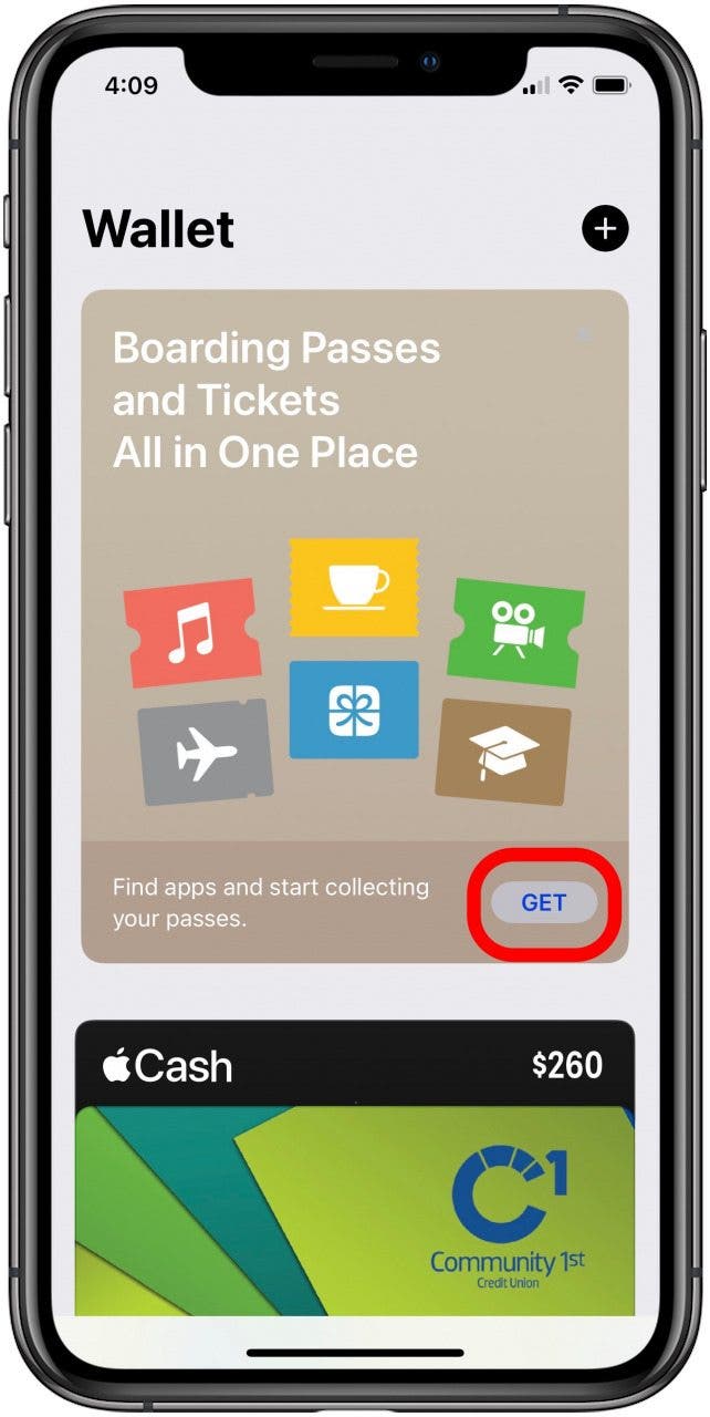 Tippen Sie auf, um Apple Wallet -Pässe zu aktivieren