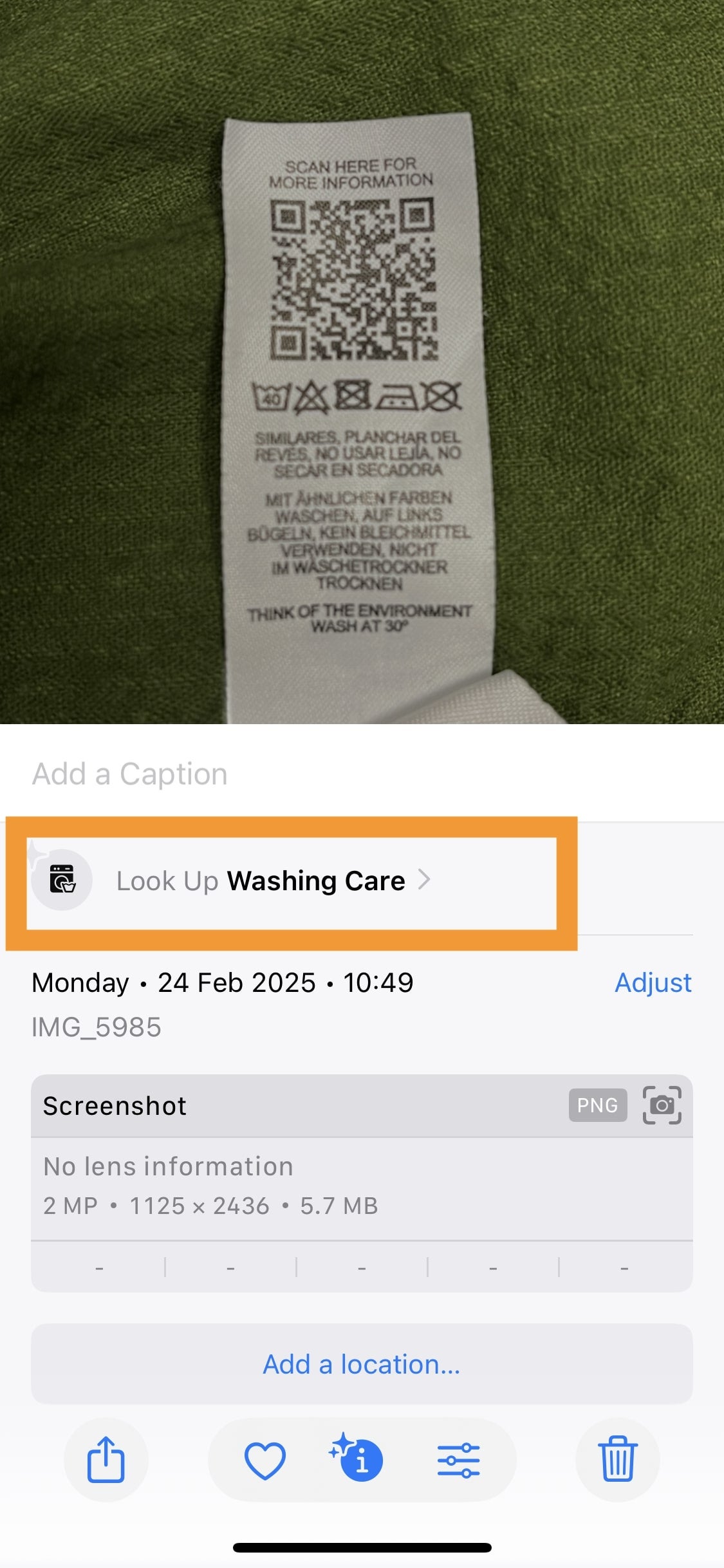 1740417126 197 So verwenden Sie ein iPhone um Waeschesymbole zu ueberpruefen