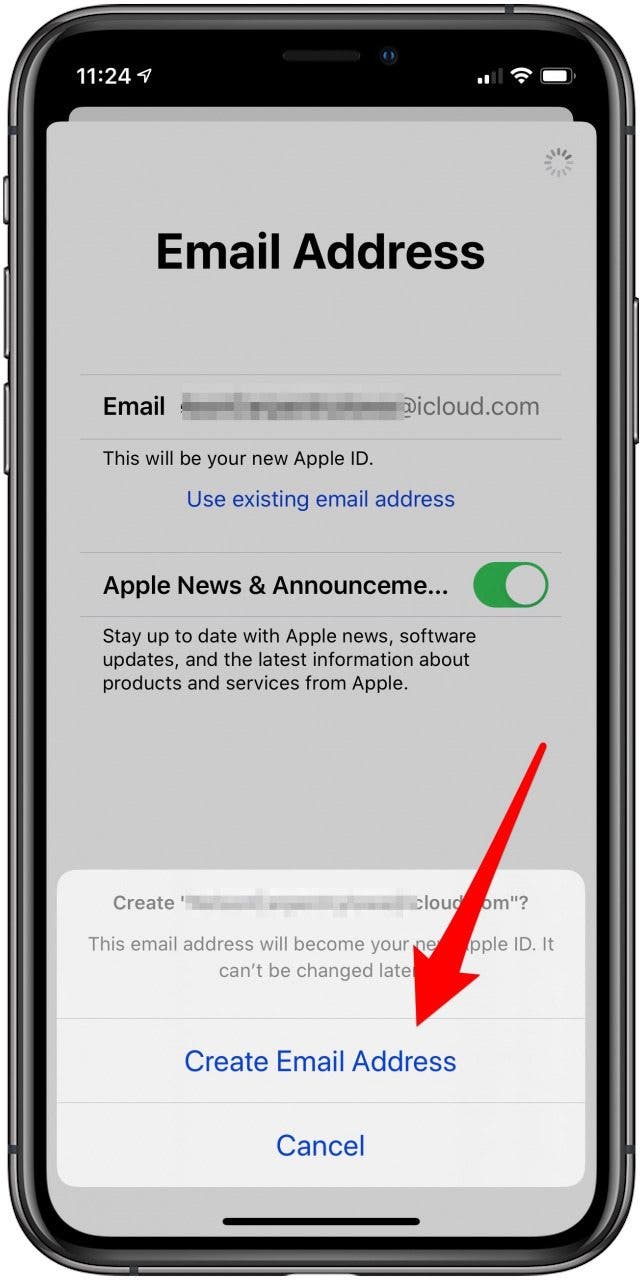 Erstellen Sie die iCloud -E -Mail -Adresse