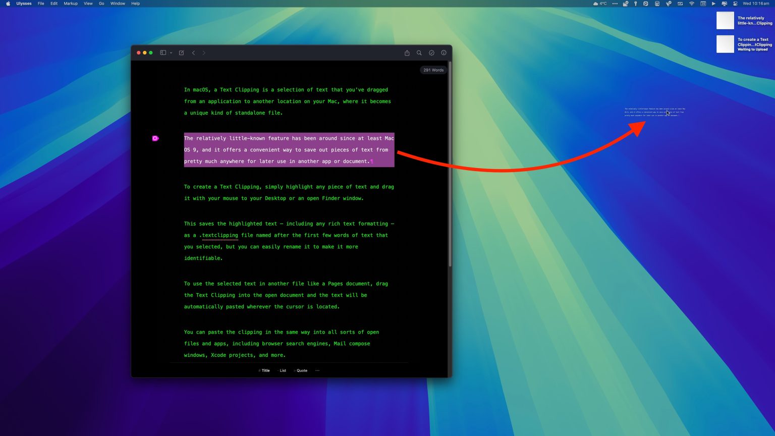 1740567629 Schnell macOS Tipp Erstellen und verwenden Sie Textabschnitte fuer die