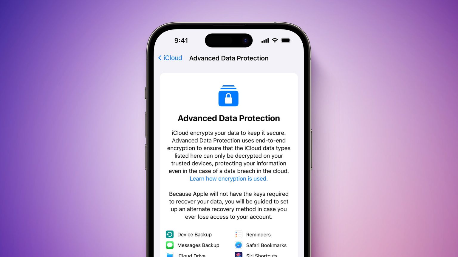 Aktivieren Sie die End to End Verschluesselung fuer Ihre iCloud Backups