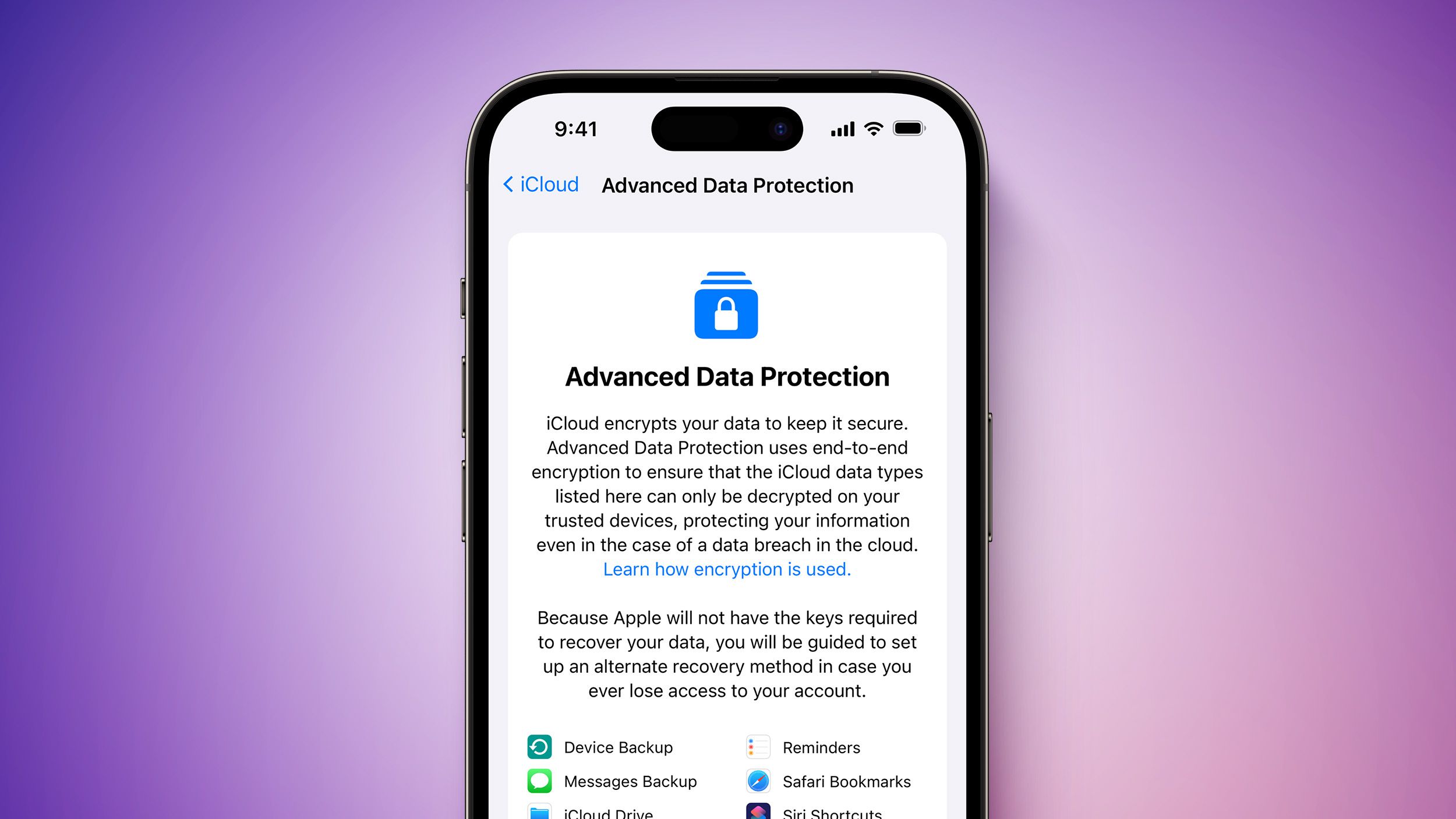 Aktivieren Sie die End to End Verschluesselung fuer Ihre iCloud Backups