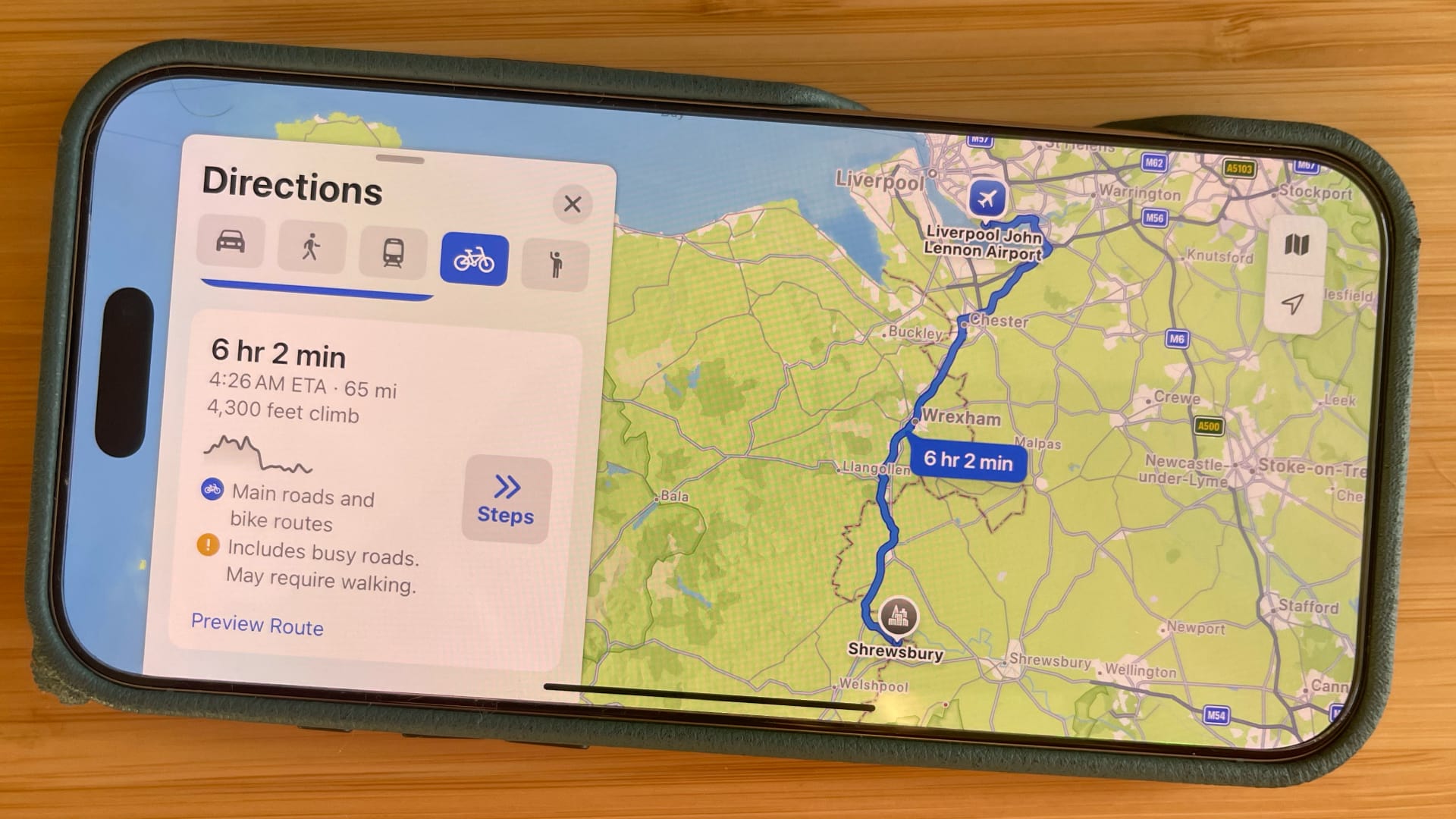 Apple Maps verleiht den Radfahrern Grossbritannien und Irland leise einen