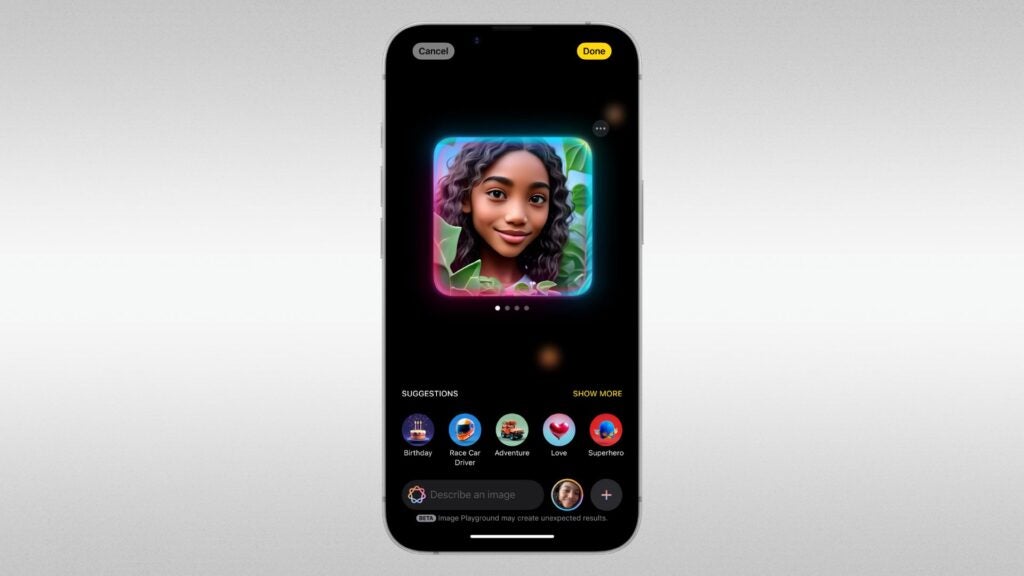 iPhone 16e anzeigen Bildspielplatz