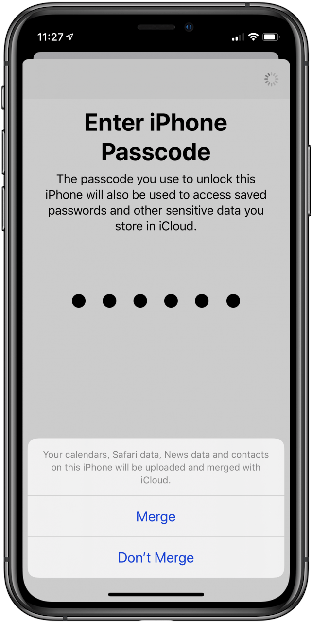 Zusammenführen iCloud -Daten mit einer neuen Apple -ID
