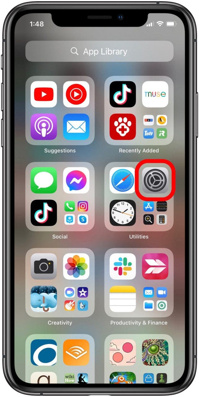 iPhone -Einstellungen App