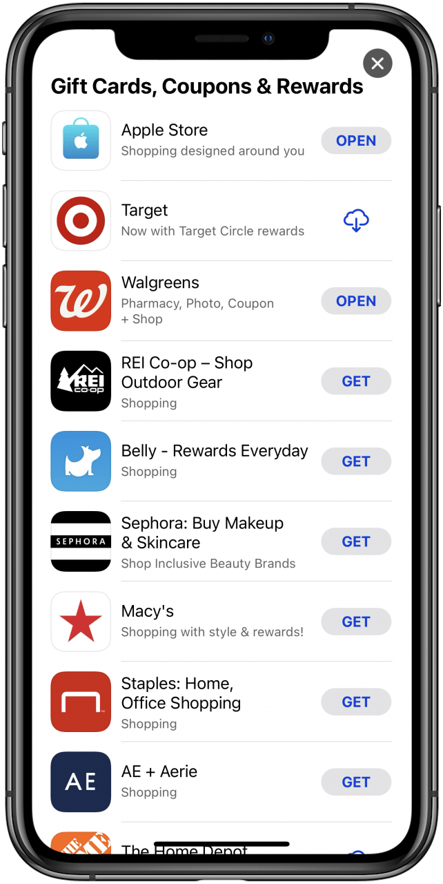 So fügen Sie mit Apps Geschenkkarte in Apple Wallet hinzu