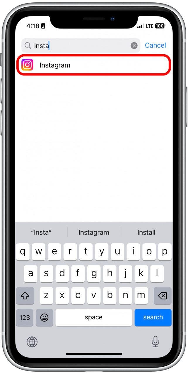 Geben Sie den Namen der App ein.