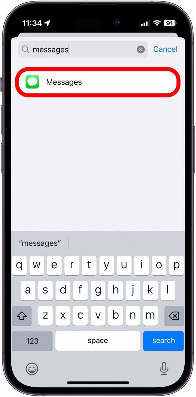 iPhone pro App -Einstellungen Screenshot, das zeigt, wie man eine App hinzufügt